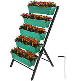 CASOLLY 4Ft Vertical Garden Bed with 5 Tiered Garden Planter, and Vertical Garden Bed for Patio Balcony Indoor and Outdoor