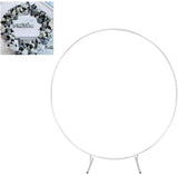 ZXCVBN Wedding Arch Props Round Ring Iron Artificial Flower Row Stand Wall Shelf Wedding Decorative Backdrop Circle Arch 2.5m / gold