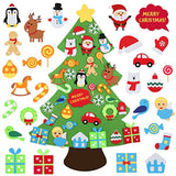 VEEYOL Felt Christmas Tree for Kids - DIY Christmas Tree with 33 Pcs Ornaments - Wall Hanging Xmas Gifts Christmas Decorations