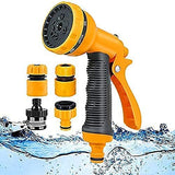 HmiL-U Garden Hose Pipe Spray Gun ,10 Adjustable Patterns Hose Nozzle, High-Pressure Anti-Slip Water Hose Spray Gun for Plants & Lawns Watering, Car & Bike Washing and Pets Bathing (150)