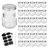 Accguan Mason Jars, glass jar 8OZ With Regular Lids and Bands(Silver), Ideal for Jam, Honey, Wedding Favors, Shower Favors, Baby Foods, 30 PACK