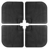 SUPER DEAL 4 Pieces Square Shaped Umbrella Base - Water/Sand Filled Umbrella Stand 4 Plates Set with Easy-to-Fill Spouts for Cantilever Offset Patio Market Umbrella