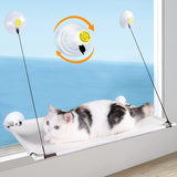 Lyincat Cat window seat, cat hammock for large cats, indoors, window lounger for cats, with 4 large suction cups with a weight of up to 50 lbs (23 kg), space-saving and easy to assemble
