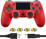 CONNYAM Wireless Controller Compatible with PS4 / PS4 Slim / PS4 Pro / PC - Replacement Gamepad Joystick with Charging Cable / Built-in Speaker / Enhanced Dual Vibration for Playstation 4 (Red)