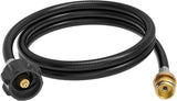 Kohree 12FT Propane Tank Adapter Hose 1 lb to 20 lb Converter for Weber Q Gas Grill, Coleman Camping Stove, Buddy Heater, Tabletop Grill, QCC1/Type1 Tank, Stainless Braided Propane Hose Extension