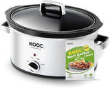 West Bend Slow Cooker, 5-Quart, Larger than 4 Quart, Free Liners Included for Easy Clean-up, Upgraded Crock Pot, Adjustable Temp