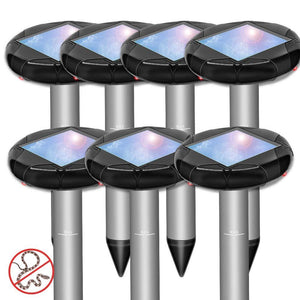 Refastmon Snake Repellent for Outdoors,Solar Powered Snake Repellent,Snake Gone,Snake Repeller Safe for Dogs, Snake Away Repellent for Yard,Garden-4 Pack