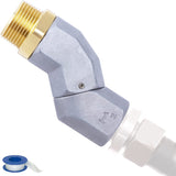 TAUSOM Fuel Hose Swivel 360 Rotating Connector for Fuel Nozzle Multi Plane Fuel Plane Swivel 1“