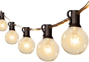 Binval Globe String Lights G40 String Lights UL Listed Patio Lights for Indoor Outdoor Commercial Decoration for Party Wedding Garden Backyard Deck Yard Pergola Gazebo Black