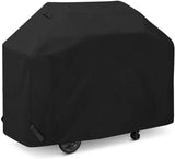 SunPatio Grill Cover 50 Inch, Outdoor Heavy Duty Waterproof Barbecue Gas Grill Cover, UV and Fade Resistant, All Weather Protection for Weber Char-Broil Dyna-Glo Nexgrill Grills and More, Black