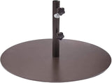 Abba Patio 55 lb with Wheels Patio Umbrella Base Heavy Duty Round 28 inch Diameter Steel Outdoor Market Umbrella Base Stand for Deck, Lawn, Garden, Pool, Brown