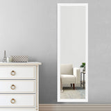 MAYEERTY Floor Mirror Full Length Rustic Wood Frame Body Full Size Large Leaning Wall Mounted Rectangle Farmhouse Decorative Wall Hanging Bedroom Living Room Mirrors (58x24in, Grey)