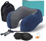 POWER OF NATURE Travel Pillow Luxury Memory Foam Neck & Head Support Pillow Soft Sleeping Rest Cushion for Airplane Car & Home Best Gift(Pink)