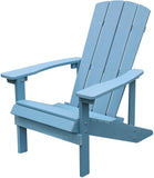 Aok Garden Outdoor Adirondack Chair, Patio Wooden Lounger Weather Resistant Seating Furniture for Lawn Balcony Deck, 2 Pack & White