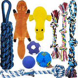 MLCINI Dog Toys Plush Dog Squeaky Toys Rope Dog Toy Dog Chew Toys Dog Toys for Medium Large Small Dogs Puppy Toys Dog Ball Dog Gift Set Dog Toy Pack Durable and Interactive Dog Toys