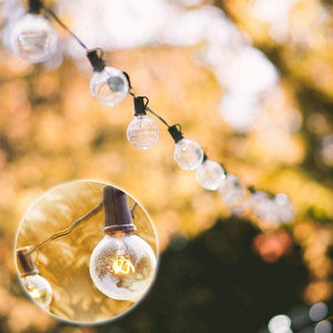 Binval Globe String Lights G40 String Lights UL Listed Patio Lights for Indoor Outdoor Commercial Decoration for Party Wedding Garden Backyard Deck Yard Pergola Gazebo Black