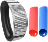 Maxracy Garlic Press, Stainless Steel Mincer, Crusher & Peeler Set - Professional Grade, Easy Clean, Dishwasher Safe & Rust-proof