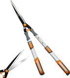 AIRAJ 3 Piece Gardening Shears Set with Telescopic Tree Lopper,Sharp Garden Hedge Shears and 7.5 in Pointed Pruning shear,Combo Garden Tool Set Tree & Shrub Care Kit U\D