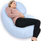 Vanlord  PharMeDoc Pregnancy Pillows C-Shape Full Body Maternity Pillow ( Grey Jersey Cover)- Support for Back, Hips, Legs, Belly a Must Have for Pregnant Women