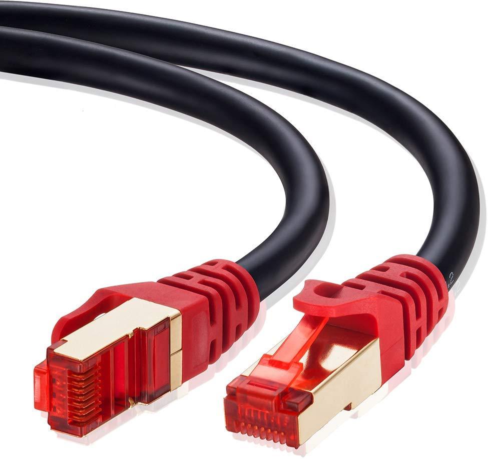 Outdoor Cat 7 Ethernet Cable,Neekeons26AWG Heavy-Duty Cat7 Networking Cord Patch Cable RJ45 10 Gigabit 600Mhz LAN Wire Cable STP Waterproof Direct Burial Ethernet Cable (5M(15feet))