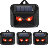 Careland 4 Pack Waterproof Nocturnal Animals Repeller with Red LED Lights Predator Deterrent Light Solar Powered Skunk Deer Raccoon Coyote Repellent for Chicken Coop Garden Yard Livestocks Farm