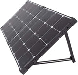 Renogy 100 Watt 12 Volt Eclipse Monocrystalline Off Grid Portable Foldable 2Pcs 50W Solar Panel Suitcase Built-in Kickstand, 100W, Black