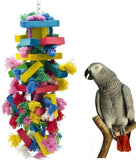 ZOHOKO Parrot Skill Training Educational Interactive Toys, Building Blocks, Nibbling, Foraging for Conures Budgies Lovebird