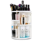 Jerrybox 360 Degree Rotation Makeup Organizer Adjustable Multi-Function Cosmetic Storage Box, Large Capacity, Fits Toner, Creams, Makeup Brushes, Lipsticks and More