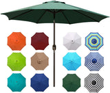 Blissun 9' Outdoor Market Patio Umbrella with Push Button Tilt and Crank, 8 Ribs (Tan)