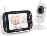 HelloBaby 3.2 Inch Video Baby Monitor with Night Vision & Temperature Sensor, Two Way Talkback System