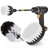Holikme 4 Pack Drill Brush Power Scrubber Cleaning Brush Extended Long Attachment Set All Purpose Drill Scrub Brushes Kit for Grout, Floor, Tub, Shower, Tile, Bathroom and Kitchen Surface
