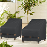 GARDRIT Patio Chair Covers for Outdoor Furniture, 100% Waterproof Patio Furniture Covers, Durable 600D Oxford Polyester Anti-UV Outdoor Chair Covers 30