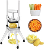 Szresm Commercial Vegetable Fruit Chopper 1/4″ Blade Heavy Duty Professional Food Dicer Kattex French Fry Cutter Onion Slicer Stainless Steel for Tomato Peppers Potato Mushroom, Silver
