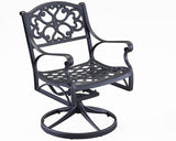 MEOOEM 6654-53 Outdoor Swivel Rocking Chair, 22Lx23.75Dx32.75H, Black