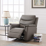 Homelegance Double Recliner Loveseat with Console Slate, Double Reclining Sofa with Cup Holder