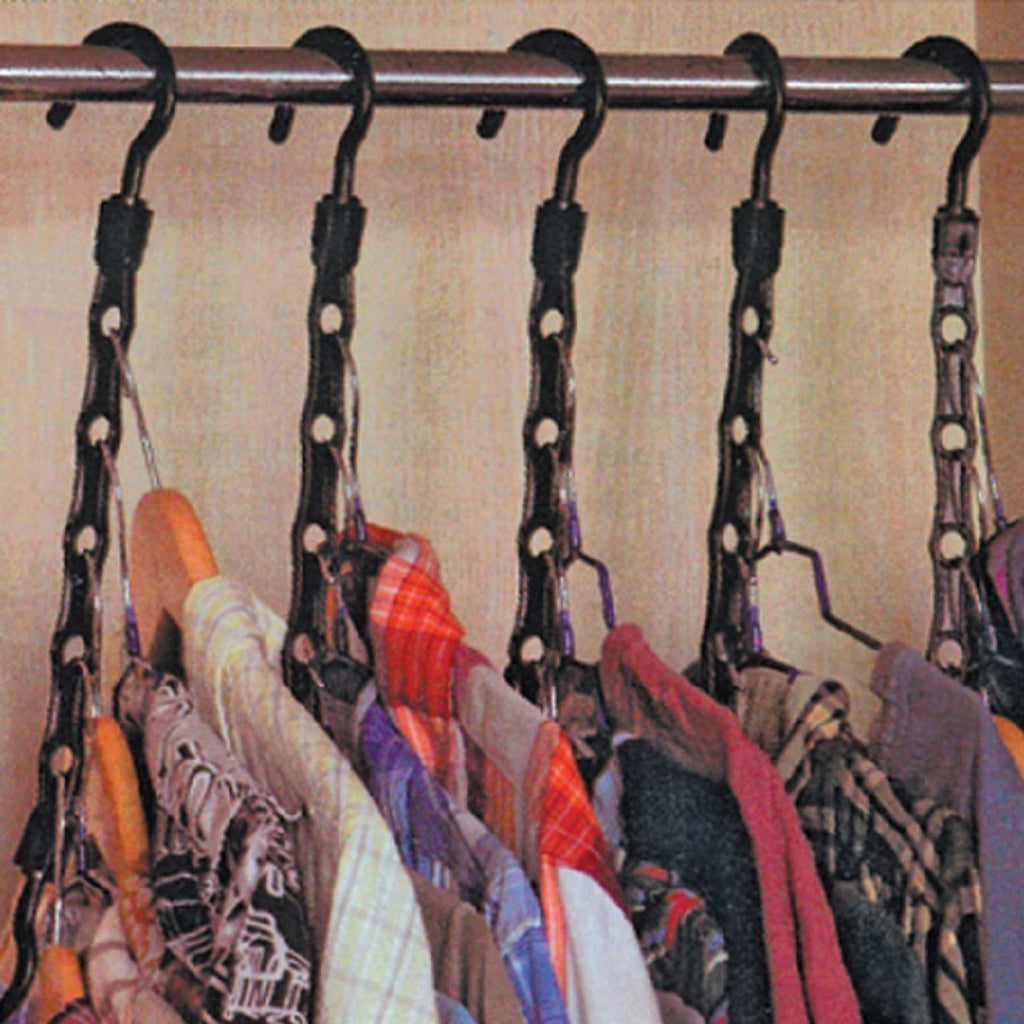 YYST 10 Pc Space saver hangers closet organizing racks multiple clothes hanger holder