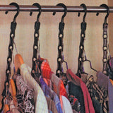 YYST 10 Pc Space saver hangers closet organizing racks multiple clothes hanger holder