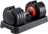 AOTOB Adjustable Weight Dumbbells, 55 lbs Single Dumbbell for Men and Women with Anti-Slip Fast Adjust Turning Handle, Durable Dumbbell Suitable for Home Gym Exercise and Workout Fitness