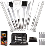 Capspace BBQ Tools Grilling Tools Set - 22 Pack Grill Sets for Men, BBQ Set Grilling Tool for Outdoor Grill - Grill Set with Case - Perfect Barbeque Grill Kit Accessories for Beginners and Experts