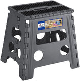 Acko 16 Inches Super Strong Folding Step Stool for Adults and Kids, Light Blue Kitchen Stepping Stools, Garden Step Stool, Holds up to 400 LBS