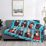 Ultra Soft Light Weight Kpop Band Throw Blanket Air Conditioning Blanket Comfy Fluffy Quilt for Bed Couch Sofa Living Room Picnic 50x40/60x50/80x60 Inches