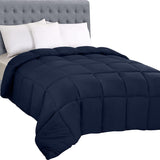 Utopia Bedding All Season 250 GSM Comforter - Soft Down Alternative Comforter - Plush Siliconized Fiberfill Duvet Insert - Box Stitched (Full/Queen, Navy)
