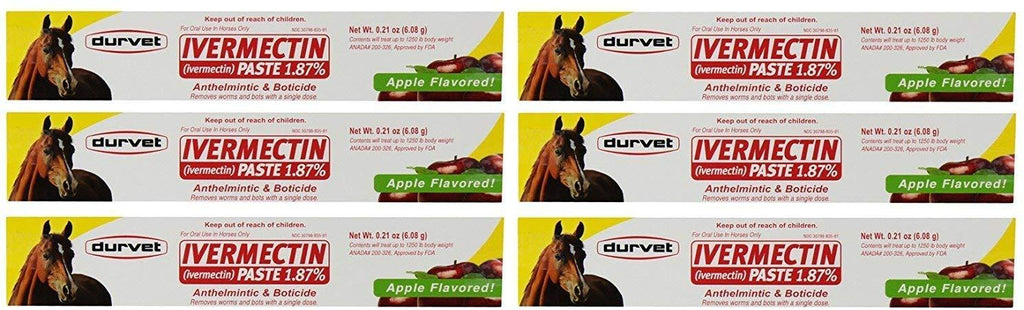 Ivermectin Paste Dewormer - 6.08g dose @ 1.87% Apple Flavor