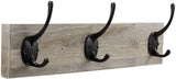 Sageme Wall Mounted Coat Rack,Sageme Wooden Entryway Vintage Rustic Coat Rack Hat Hanger Rack Zinc die-cast 4-Hook Rail for The Entryway, Bathroom, Bedroom, Kitchen, Mudroom Pinewood Alloy 4-Hook