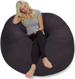 Chill Sack Bean Bag Chair: Giant 5' Memory Foam Furniture Bean Bag - Big Sofa with Soft Faux Linen Cover - Linen Gray