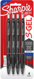 Sharpie S-Gel, Gel Pens, Medium Point (0.7mm), Blue Gel Ink Pens, 4 Count