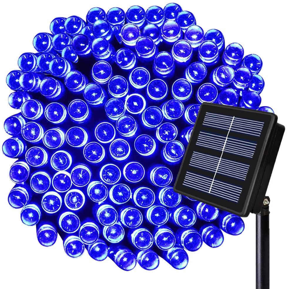 Binval Solar Christmas Lights ,72ft 200 LED Solar String Lights ,8 Modes Solar Lights Outdoor Decorative Lighting for Home Lawn Garden Wedding Patio Party Holiday