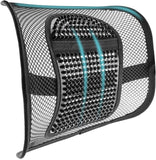 Samyoung Mesh Back Lumbar Support, Back Support Seat Cushion with Breathable Mesh for Office Chairs Car 12” x 16”