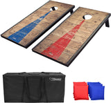 KICK Classic Cornhole Set – Includes 8 Bean Bags, Travel Case and Game Rules (Choice of style)