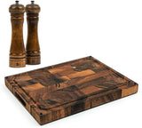 SMIRLY Butcher Block Cutting Board: Large Wood Cutting Board for Kitchen, Extra Large Cutting Board Wood Chopping Block, Walnut Cutting Board Large, End Grain Cutting Board